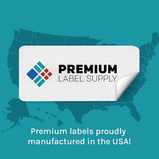 Premium Label Supply Glossy Clear File Folder Labels – 3.4375" x 0.6667" – Laser/Inkjet Compatible – (30 per Sheet), 500 Sheets – 15,000 Total Adhesive Labels
