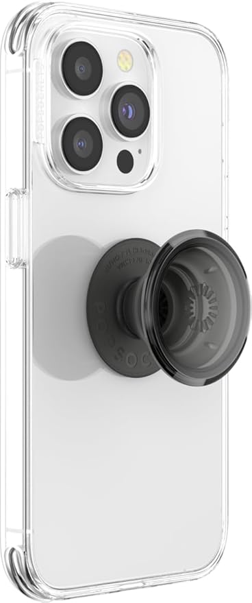 PopSockets Adhesive Phone Grip, Holder- Black Smoke | Secure Comfortable Hold, Anti-Drop, Kickstand, Black, Electronic Accessories, For iPad/Kindle/iPhone/Android