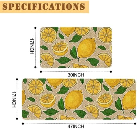 Kitchen Rugs and Mats Set of 2,Floor Mats for Home Kitchen Decor Mat