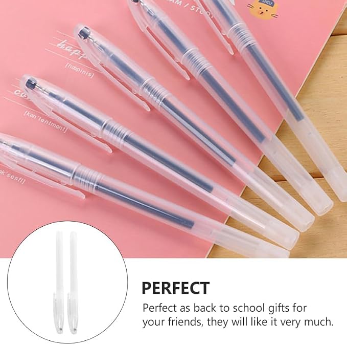 COHEALI Transparent Pen Holders 200 Pcs Empty Plastic Pen Shells for Students Stationery Diy Projects and Desk Organization