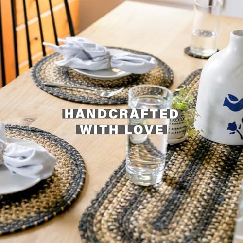 Homespice Kilimanjaro Braided Table Runner for Primitive Decor, Rect 11x36
