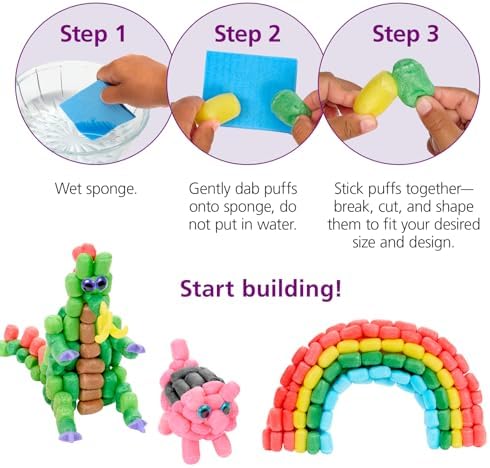 Colorations 3D Building Puffs & Shapes - 3000 Pieces