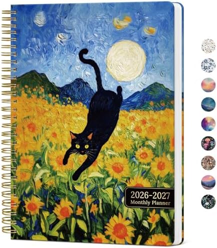 Monthly Planner 2026-2027, 18-Month Aesthetic Calendar, Jul 2026-Dec 2027