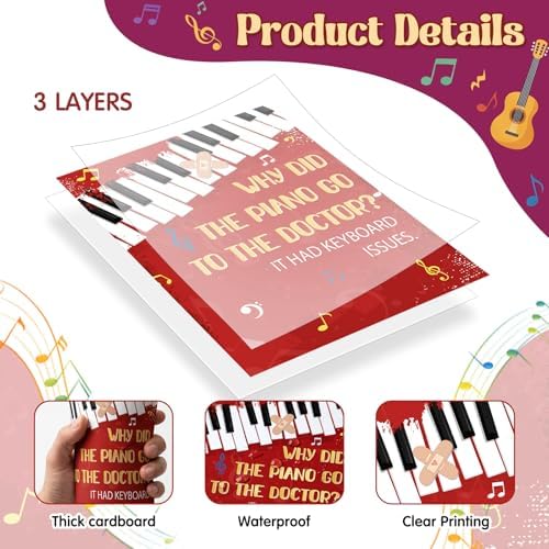 Funrous 12 Pcs Music Posters for Classroom Music Bulletin Board Decoration
