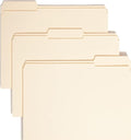 Smead File Folders Letter Size, Reinforced 1/3-Cut Tab, Assorted Positions, Letter Size, Manila Folders 8.5 x 11, 100 per Box (10334)