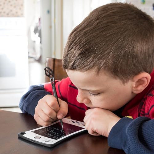 Boogie Board Jot Pocket Writing Tablet - Includes Small 4.5 inch LCD Writing Tablet, Instant Erase, Stylus Pen and Built-in Kickstand, Gray