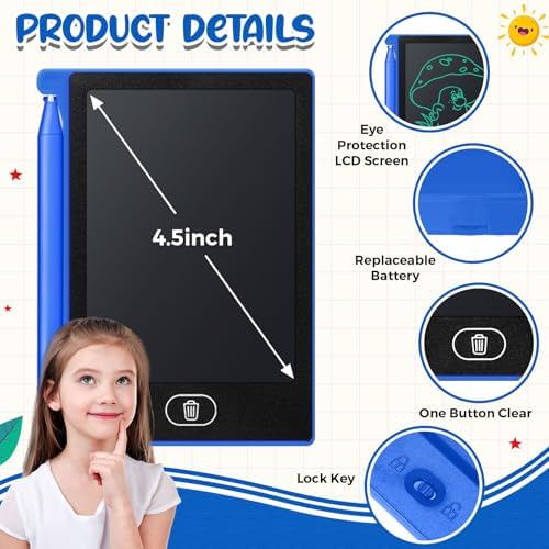 Zhehao 32 Pcs LCD Writing Tablet for Kid Mini Doodle Board,Pink Series