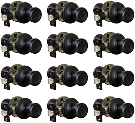 Design House Terrace Privacy Door Knob, Matte Black