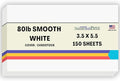 150 Bright White Smooth 80# Card Paper Sheets - 80 lb/Pound Cover Weight - 3.5" X 5.5" (3.5X5.5 Inches) USPS Standard Postcard Card Size - Quality Paper - Consistency in Print - Smooth Finish