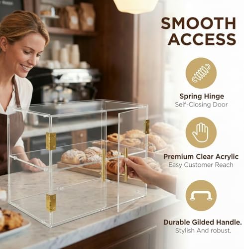 2 Tiers Countertop Bakery Display Case