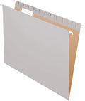 Pendaflex Recycled Hanging Folders, Letter Size, Gray, 1/5 Cut, 25/BX (81604)