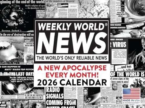 WWN Weekly World News Tabloid Calendar 2026 Monthly Wall | American Made In The USA