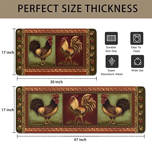 Kitchen Rugs and Mats Set of 2,Floor Mats for Home Kitchen Decor Mat