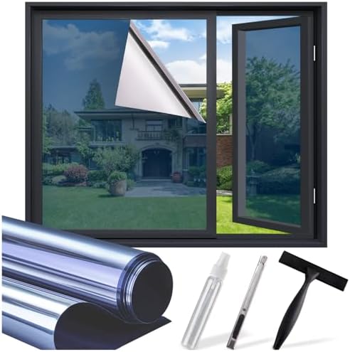 SUNBABY Window Privacy Film, One Way Mirror & Heat Blocking, 23.6"x78.7"