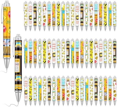 50 Pcs Bus Driver Pens Appreciation Gifts Bulk Funny Ballpoint Pens Motivational Inspirational Thank You Gift for Employee Coworker Student Office Supplies