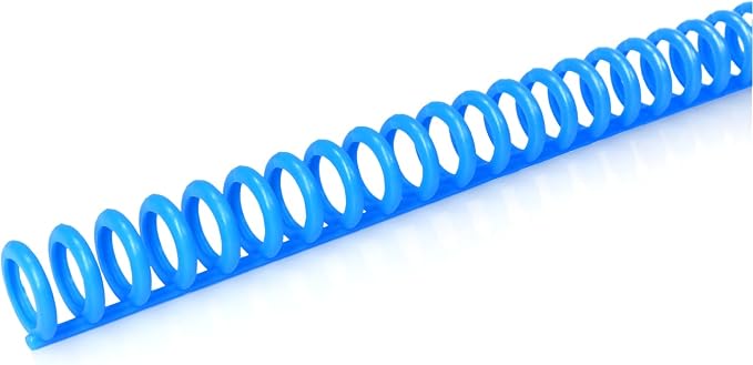 Rayson PROC1230BU Click Binding Spines, Easy Edit Spines, 1/2" Diameter, 90 Sheets Capacity, Blue, 30/Box