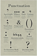 Punctuation Poster Grammar Writing English Classroom Posters Depth Knowledge Literary Terms Library Class Decorations High School Teacher Home Chart Cool Wall Art Print 16x24