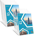 12 Pack Acrylic Sign Holder 8.5 x 11 Slant Back Acrylic Stands for Display Plexiglass Clear Acrylic Display Stands for Ad Frame, Picture Photo Frames, Promotions, Restaurants, Office, Store