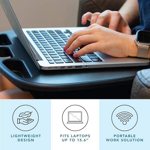 LAPGEAR MyDesk Lap Desk – Black, Fits 15.6” Laptops