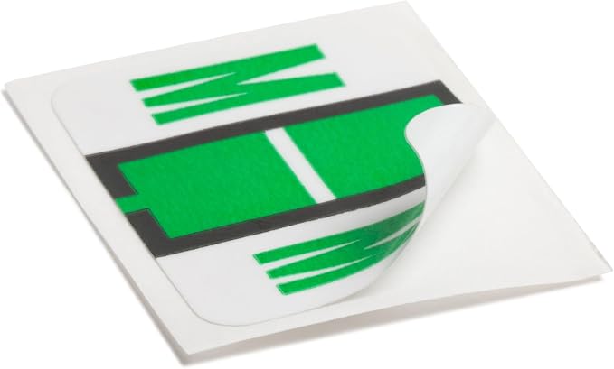 Smead BCCR Bar-Style Color-Coded Alphabetic Label, M, Label Roll, Light Green, 500 Labels per Roll, (67083)