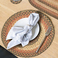 Homespice Russet Braided Placemats for Country Decor, Round 15" Set of 6