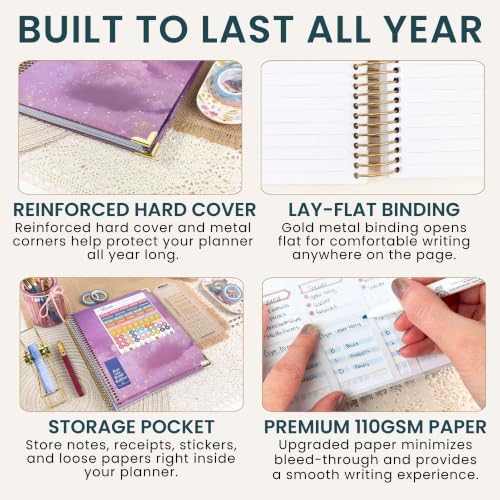 bloom daily planners 2027 Hardcover Goal & Vision Planner (January - December 2027) - Monthly & Weekly Calendar Year Agenda Organizer - 7.5" x 9" - Good Things Are Coming