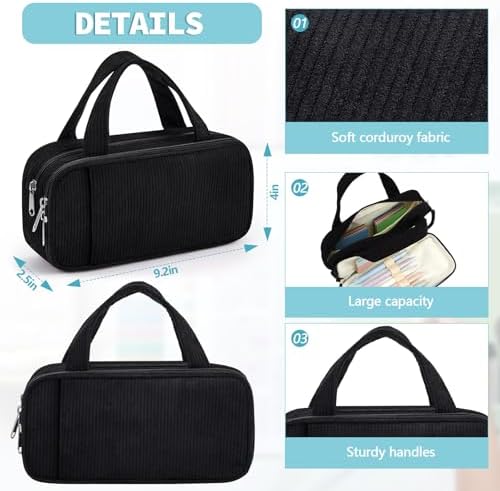 Jutom 39 Pcs Aesthetic Book Annotation Kit,Black,Classic Style