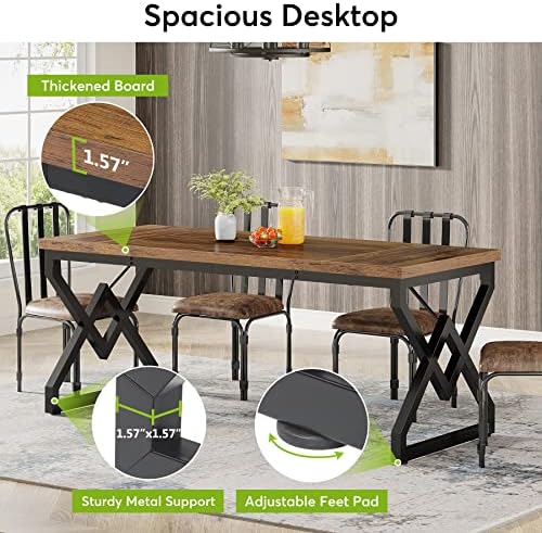 Tribesigns 63 inch Executive Desk, Industrial Computer Desk for Home Office