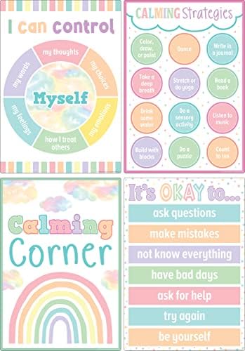 Teacher Created Resources Pastel Pop Calming Strategies Educational Poster Pack (TCR8439)