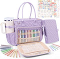Large Bible Bag with Bible Cover Case for Women, Quilted Church Tote Bag