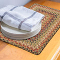Homespice Kingston Jute Braided Table Mats, Rect 10x15 Set of 4