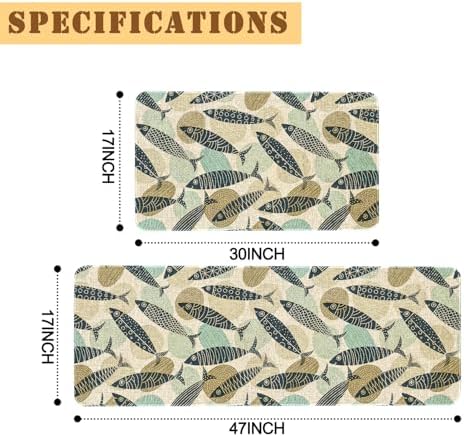 Kitchen Rugs and Mats Set of 2,Floor Mats for Home Kitchen Decor Mat