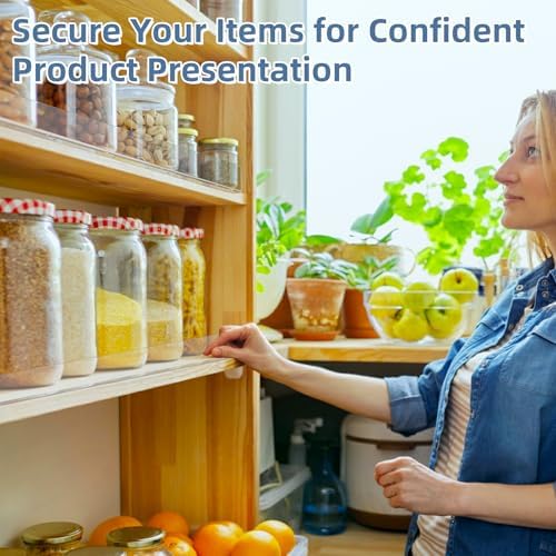 Nalwort 22 Pcs Retail Gondola Shelving Front Fence, Clear PET Shelf Fence with 1/4" Holes and Screws, Front Lips Barrier for Retail Store Display Rack, 1.5" H x 48" L
