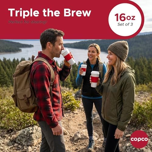 Copco Acadia Travel Mug, 16 Oz - Red, Set of 3