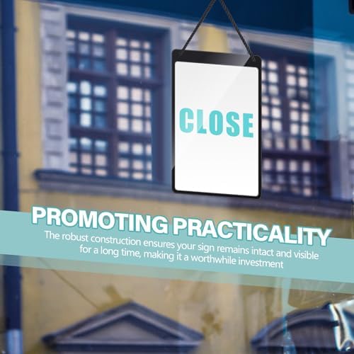 Thyle 6 Pcs Business Retail Hanging Sign Holder 8.3 x 5.8 Inch Plastic Advertising Signage Sign Holder Craftsman's Stall Clear Poster for Store Supermarket Exhibition Mall Restaurant Display