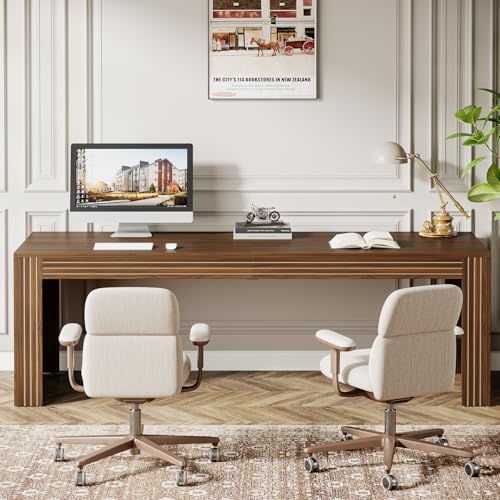Tribesigns 79-Inch Extra Long Desk, Two Person Double Desk for Home Office