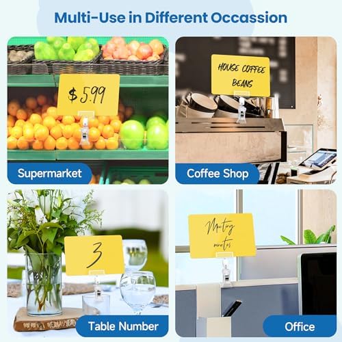 Mlici 12pcs Retail Sign Holder with Clamp for Store Displays