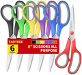 Scissors Bulk Set of 6-Pack, Taotree 8"Scissors All Purpose Heavy Duty
