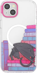 PopSockets iPhone 15 Plus Phone Case with MagSafe- Curled Up & Cozy | Magnetic, Wireless Charging, Camera & Drop Protection, Dragon