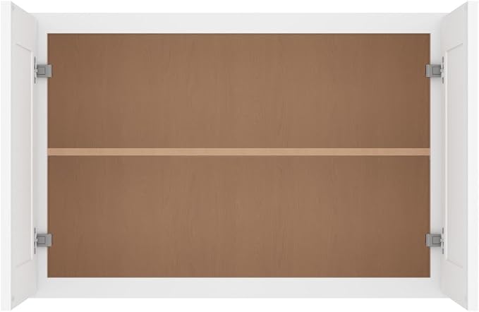 Furinno Shaker Wall Kitchen Cabinet 2-Doors, White | 12 D x 36 W x 24 H, Adjustable Hinges, Soft-Close Shaker-Style Door, Ready to Assemble, Plywood, for Pantry, Dining Room