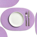 AHHFSMEI Placemats Set of 6 for Dining Table Washable Woven Non-Slip 18x12 inches Placemat Heat-Resistant Durable Table Mats for Dining Table Easy to Clean(Lavender Purple)