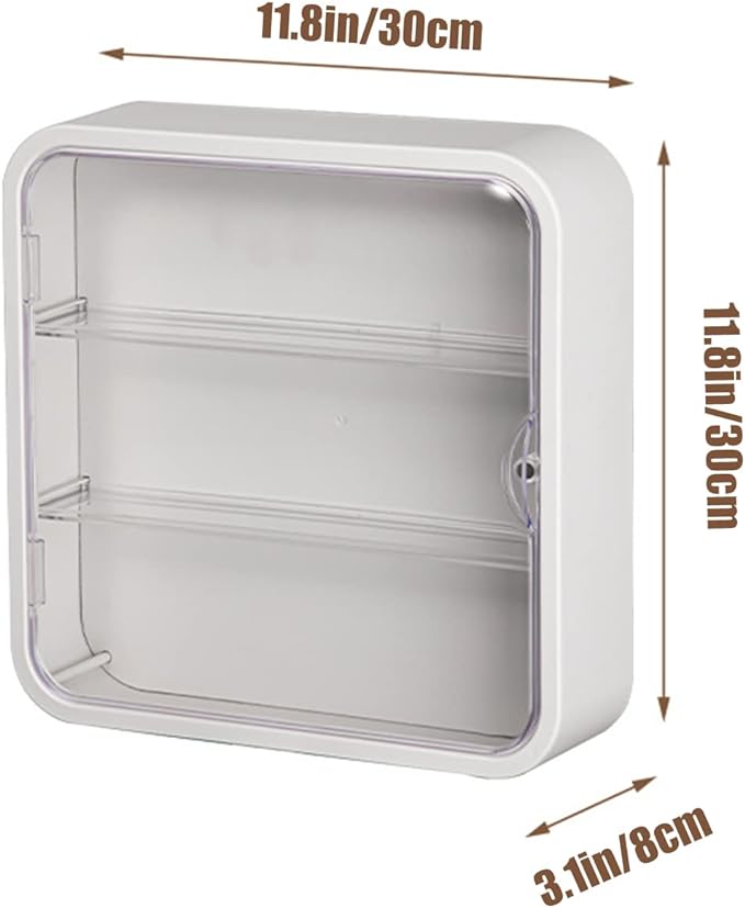 Wall Mount Display Case for Figures - Space Saving & Adjustable Acrylic Storage Box with Magnetic Door, Dustproof & Moisture Proof for Lego Pop Mart Action Figures