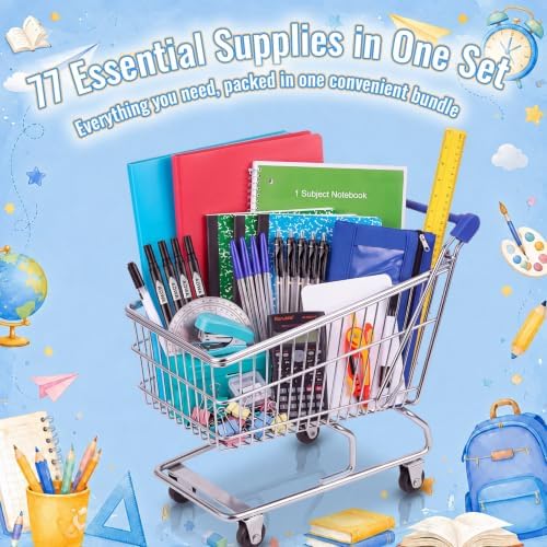 Watersay 77 Pcs Stationery Supplies Kit for Senior College