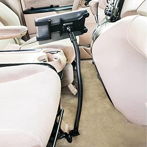 ARKON Mounts Car and Truck Seat Rail or Floor Tablet Mount | Heavy-Duty Seat Rail & Floor Mount | Strong Flexible Arm | Compatible with iPad, Galaxy, Tab, Google, & More | TAB188L22AL