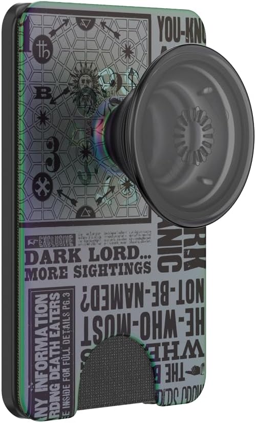 PopSockets Phone Wallet for MagSafe with Grip- Dark Lord Returns | PopWallet, Holds 3 Cards, Magnetic, Removable, Secure, Harry Potter, Slytherin, Fun, Cool, Unique