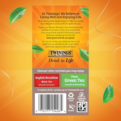 Twinings of London Pure Oolong Tea Bags, 20 Count (Pack of 6)