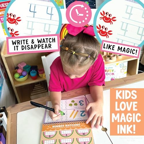 4 Grooved Writing Books for Kids 3-5 Large Reusable PreK Tracing Workbooks