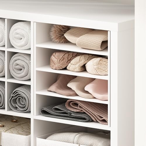 Furinno Cubicle Cube Insert, 3-Shelf Cube Organizer, Fits into Furinno Extra Thick Cubes, for Organizers and Storage, White (Does not fit IKEA Kallax Shelving)