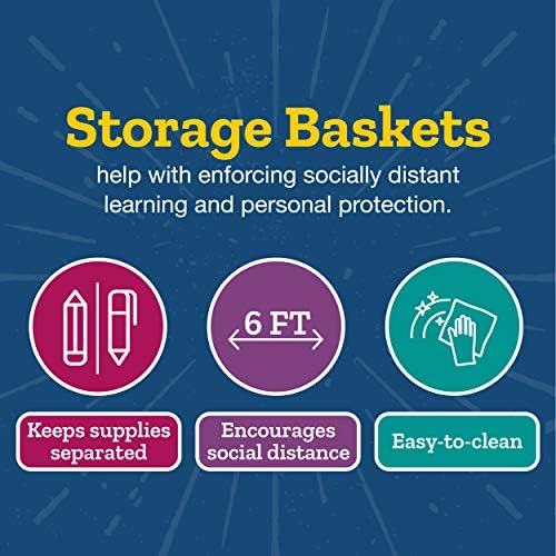 Really Good Stuff Large Plastic Book Baskets, 13.25" by 10" by 5.5"-12-Pack
