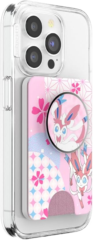 PopSockets Phone Wallet for MagSafe with Grip- Sylveon's Dream | PopWallet, Holds 3 Cards, Magnetic, Removable, Secure, Pokemon, Gengar, Eevee, iPad, Removable, Popper